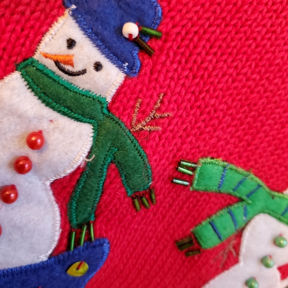 VTG Snowman Stocking UGLY CHRISTMAS SWEATER VEST - Picture 15 of 15